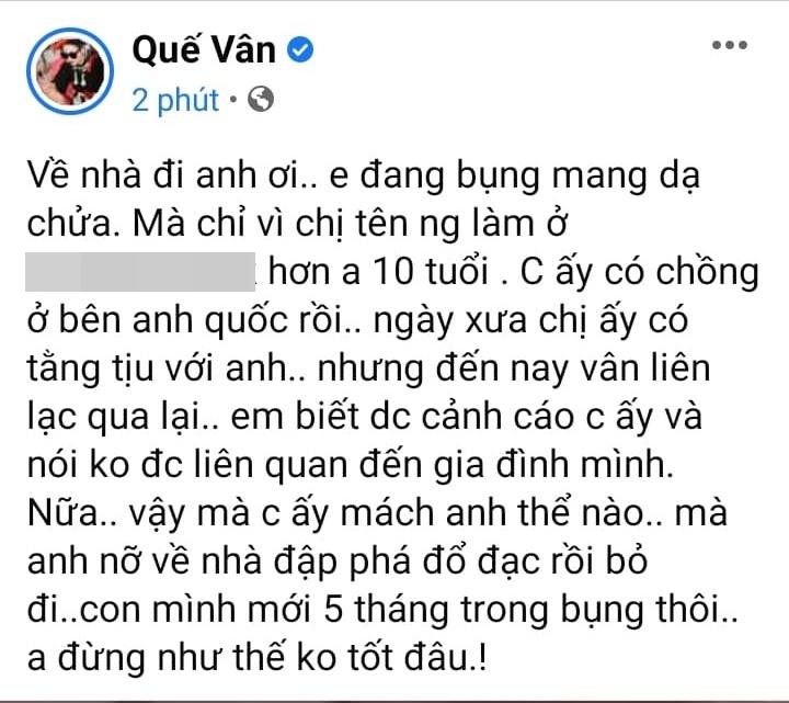 HOT: Bà bầu Quế Vân tố bạn trai ngoại tình, đập phá nhà cửa-4