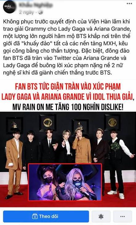 Hơn 20 fanpage bị ARMY Việt Nam đòi đính chính tin sai sự thật-11