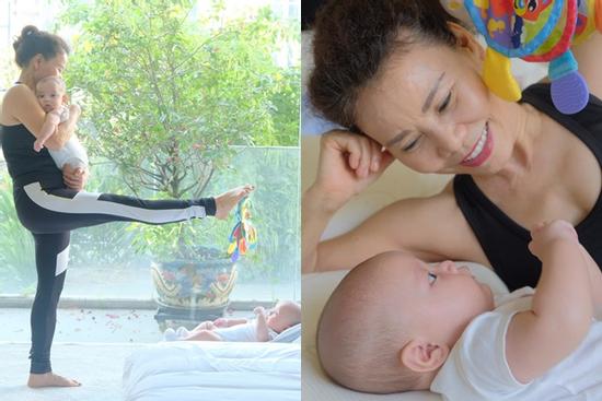 Cảnh bà ngoại 64 tuổi chăm cặp song sinh của Hà Hồ