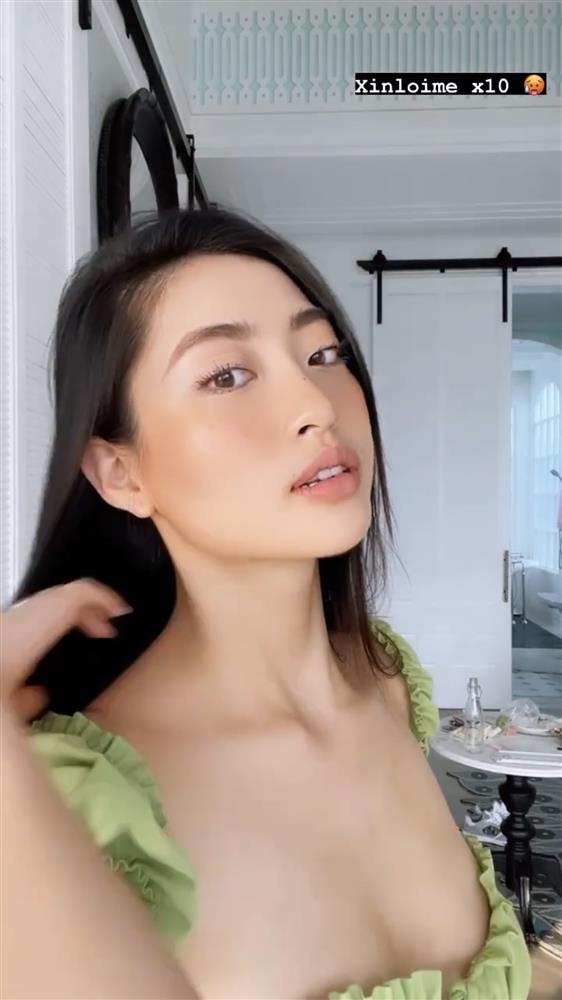 Lương Thùy Linh suýt lộ điểm nhạy cảm vì bikini-4