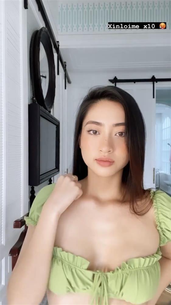 Lương Thùy Linh suýt lộ điểm nhạy cảm vì bikini-6