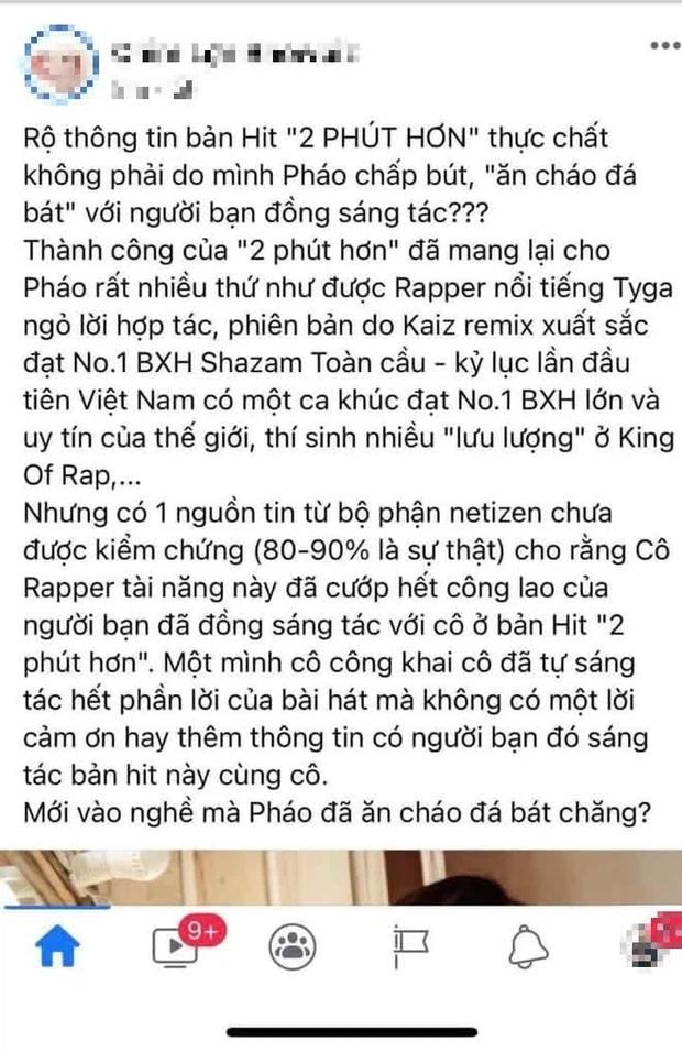 Pháo viết tâm thư khi bị tố cướp công người đồng sáng tác 2 Phút Hơn-2