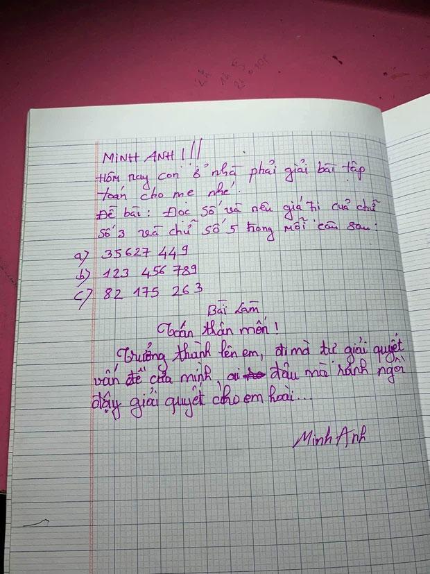 Ra đề Toán, bà mẹ trẻ sang chấn tâm lý khi đọc lời giải của con gái-1