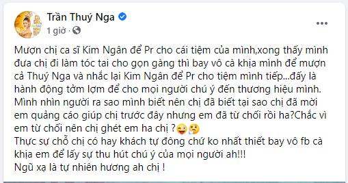 Thúy Nga: Dùng tên tuổi ca sĩ Kim Ngân PR là tởm lợm-2