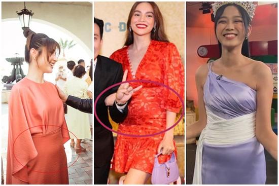 Diễm My 9X, Hồ Ngọc Hà lộ bụng lùm lùm vì chọn sai váy