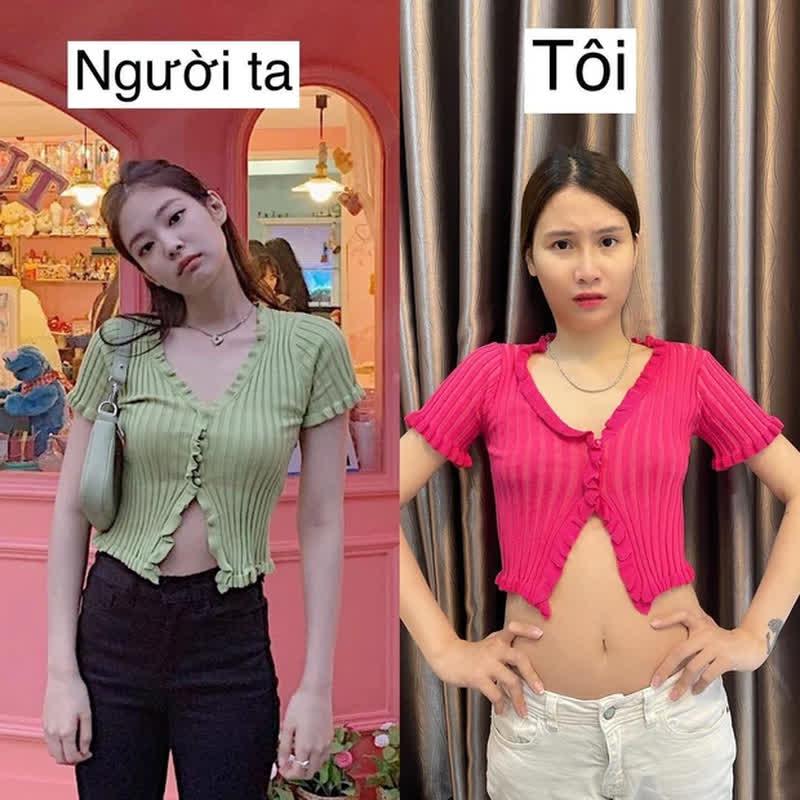 Cô nàng mua hàng online nhận ngay kết đắng khi đu trend áo Jennie-7