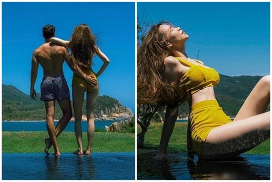 Hồ Ngọc Hà tung ảnh bikini, gây sốt hơn cả là 'bàn tay hư' của Kim Lý