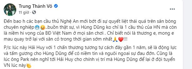 Thành Trung bị chỉ trích khi bàn luận vụ Đỗ Hùng Dũng chấn thương-3