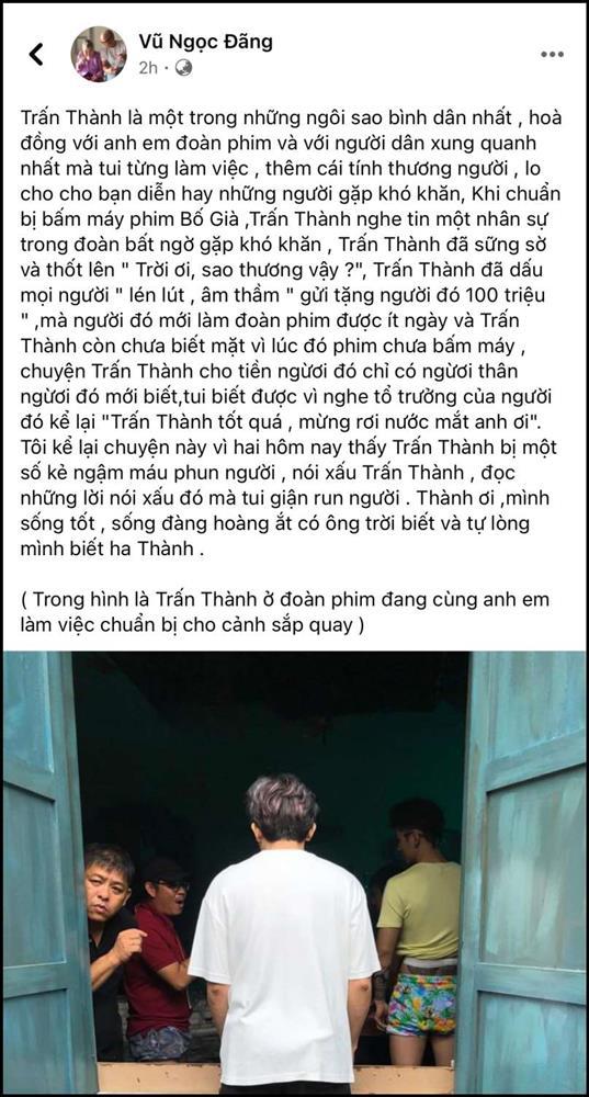 Vũ Ngọc Đãng bênh Trấn Thành bằng câu chuyện 100 triệu lén lút-2