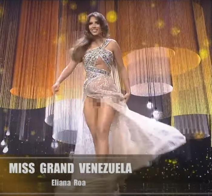 Hoa hậu Venezuela nghi lộ vùng cấm địa trên sân khấu Miss Grand-3