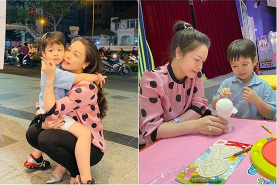 Nhật Kim Anh đưa con trai đi chơi sau khi giành được quyền nuôi