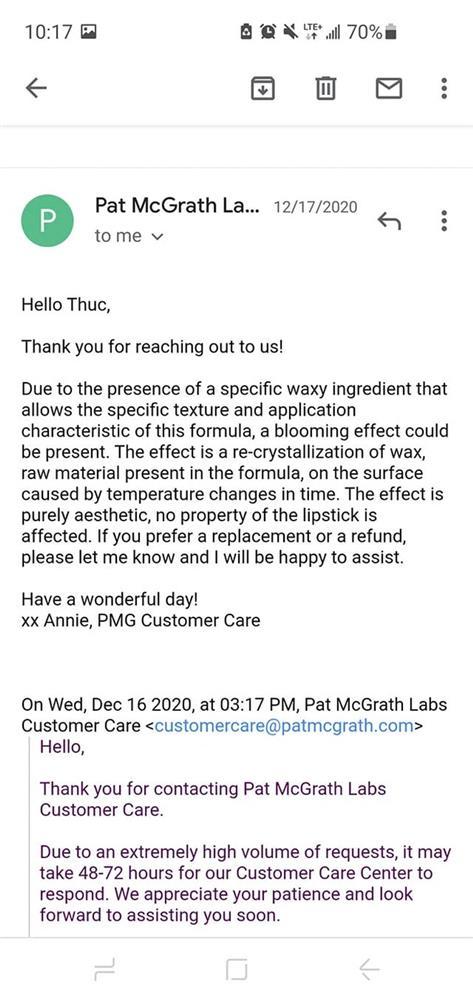 Cô nàng lo lắng cực độ vì thỏi son chưa dùng mà bị mảng trắng như mốc-8