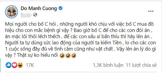 Bị lên án mua đồ hiệu cho con, Đỗ Mạnh Cường: Họ mắc bệnh gì vậy?-4