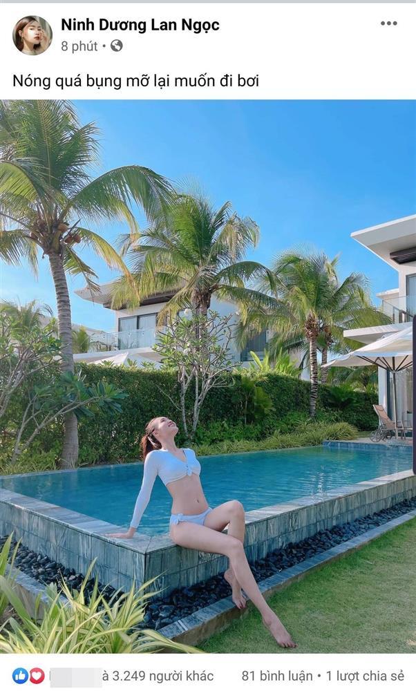 Lan Ngọc mặc bikini tự để lộ bụng mỡ, fan ấm ức muốn đập màn hình-1