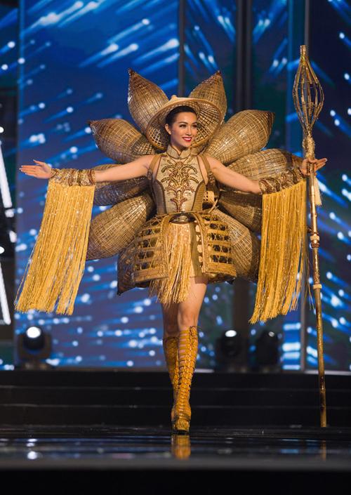 Toát mồ hôi Quốc phục khổng lồ của người đẹp Việt đi thi quốc tế-4