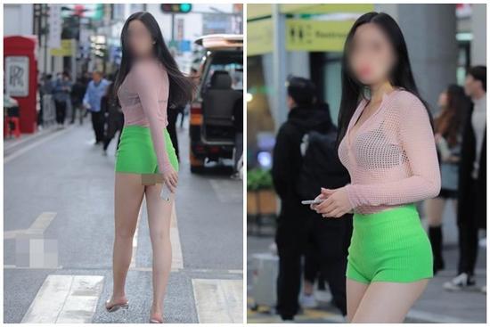 Gái xinh bị chỉ trích vì mặc áo 'tàng hình' lộ nội y xuống phố