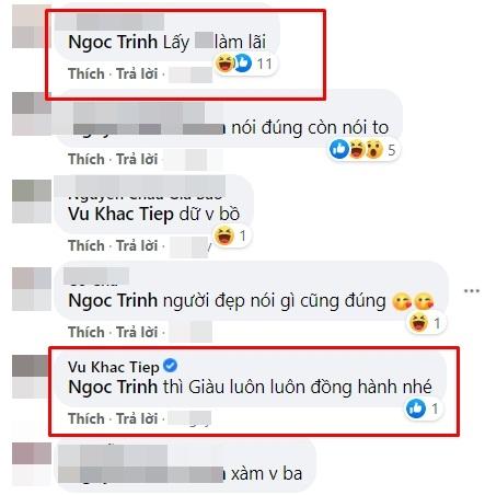 Bị móc mỉa chuyện nhạy cảm với Vũ Khắc Tiệp, Ngọc Trinh coi như điếc-4