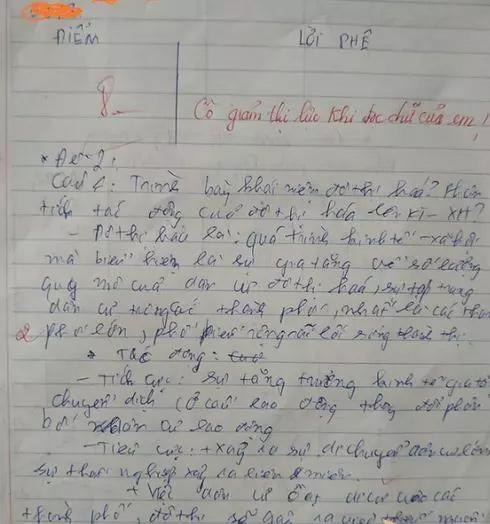 Bài kiểm tra được 9 điểm, cô giáo phê một câu khiến học sinh giật mình-6