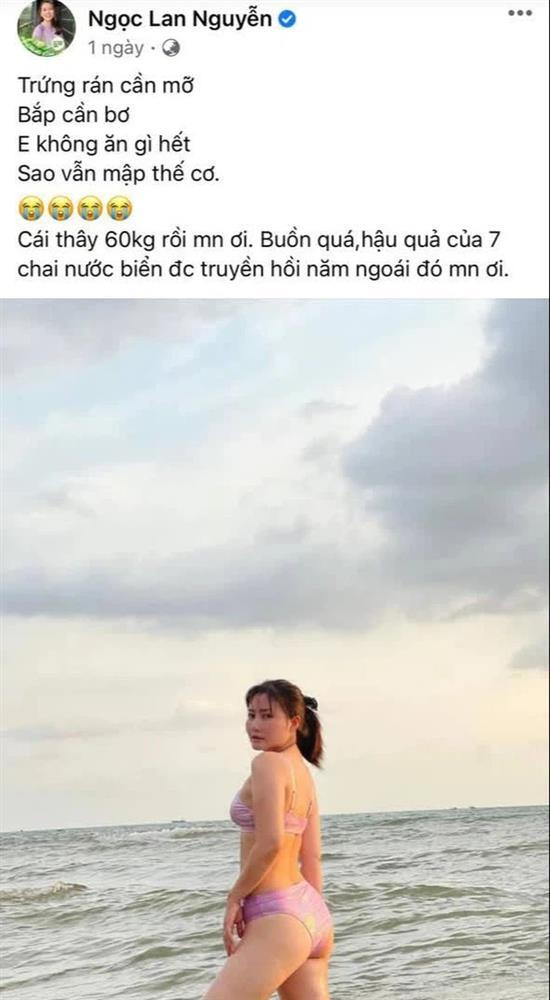Ngọc Lan than mập vì cán mốc 60kg, diện bikini vẫn bão like-1