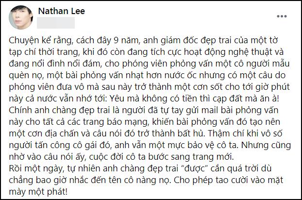 Nathan Lee chỉ đích danh Ngọc Trinh: Tao cười vào mặt mày-6