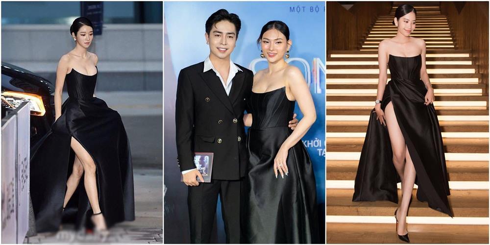 Cùng mặc váy 100 triệu, Thu Thủy xấu hơn hẳn vì bụng bé bự-8