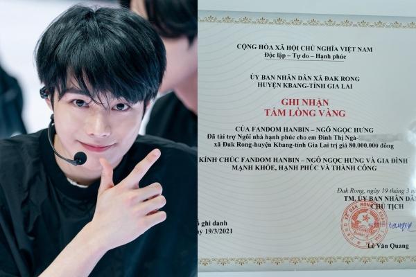 Chờ thần tượng debut, fandom Hanbin ủng hộ 160 triệu làm từ thiện