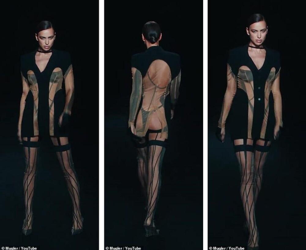 Siêu mẫu Bella Hadid để ngực trần trụi khi trình diễn show thời trang-5