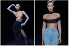 Siêu mẫu Bella Hadid để ngực trần trụi khi trình diễn show thời trang
