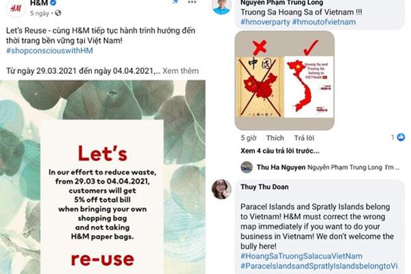 Người Việt treo hashtag #HoangSaTruongSabelongtoVietnam phản đối H&M-4