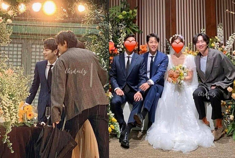 Chiều 3/4, Song Joong Ki và Lee Kwang Soo đã thu hút nhiều sự chú ý khi góp mặt tại đám cưới một người bạn thân. 2 ngôi sao nổi tiếng giữ mối quan hệ tốt từ năm 2010 và từng đóng chung phim 