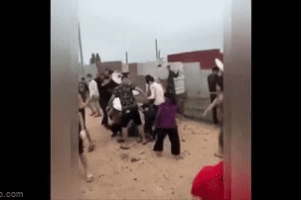 Clip: Đám thanh niên hổ báo chạy té khói vì bị các mẹ quăng phân-1