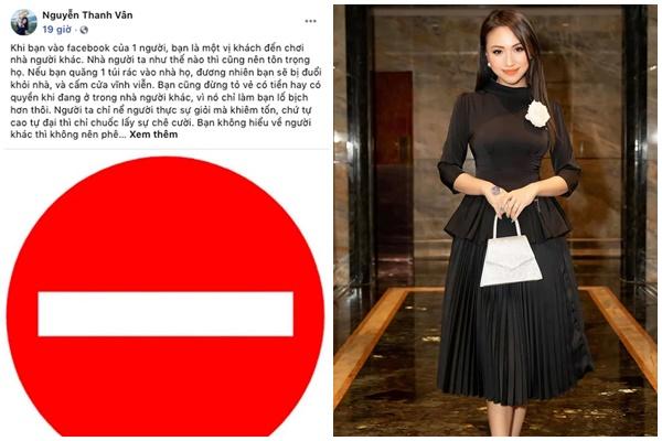 Vân Hugo mỉa mai ai đó có tiền nhưng thích ra vẻ