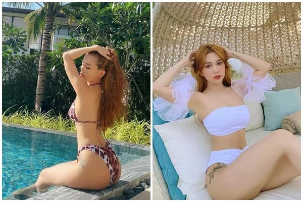 Tiểu Vy, Bảo Anh mặc bikini xỏ boots trên hè dưới đông-17