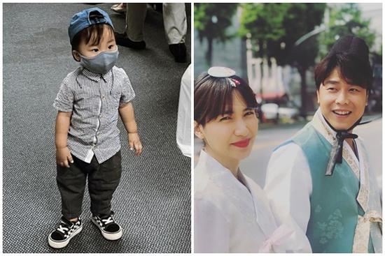 Chỉ lộ mỗi đôi mắt, con trai Hòa Minzy giống bố như đúc