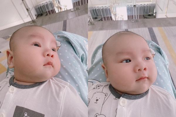 Con trai 2 tháng tuổi của Hữu Công gây bão với biểu cảm cưng muốn xỉu-14