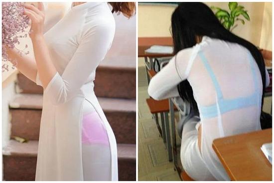 Những lần nữ sinh Việt gây sốc vì cách diện áo dài phản cảm