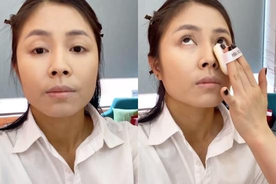 MC Hoàng Linh livestream show mặt mộc, khác xa khi tô vẽ son phấn