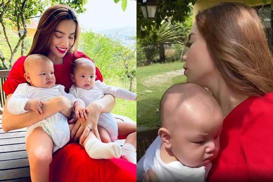 Cặp song sinh 'nổi quạu' khi Hồ Ngọc Hà mang ra chụp hình