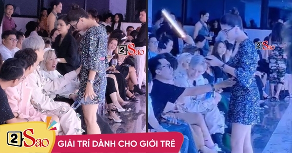 Đồng nghiệp thi nhau khám bụng Trang Trần giữa sự kiện