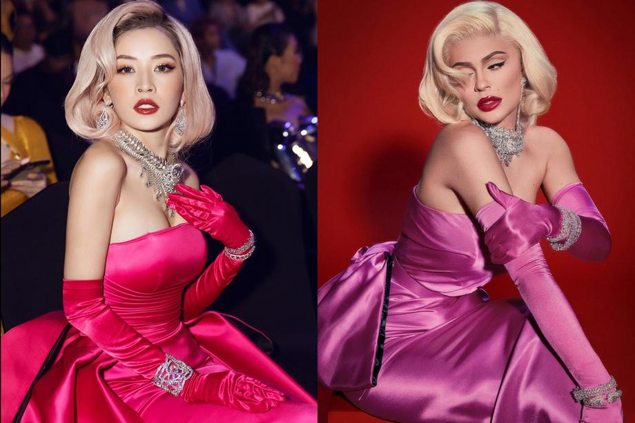 Chi Pu và Kylie Jenner cùng có màn cosplay biểu tượng gợi cảm thế giới Marilyn Monroe.