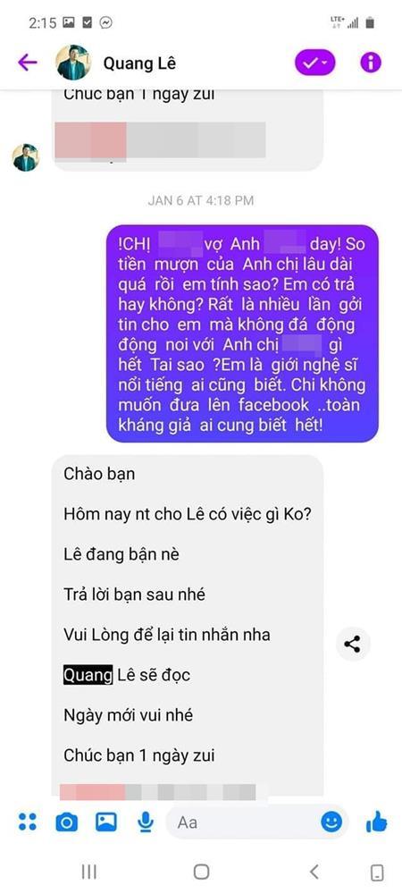 Bị tố quỵt hơn 100 triệu đồng, ca sĩ Quang Lê nói gì?-2