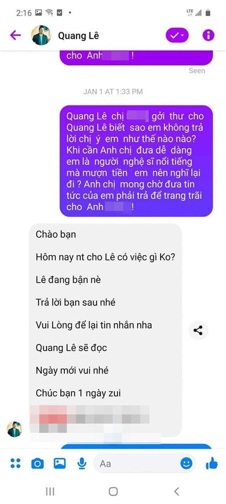 Bị tố quỵt hơn 100 triệu đồng, ca sĩ Quang Lê nói gì?-3