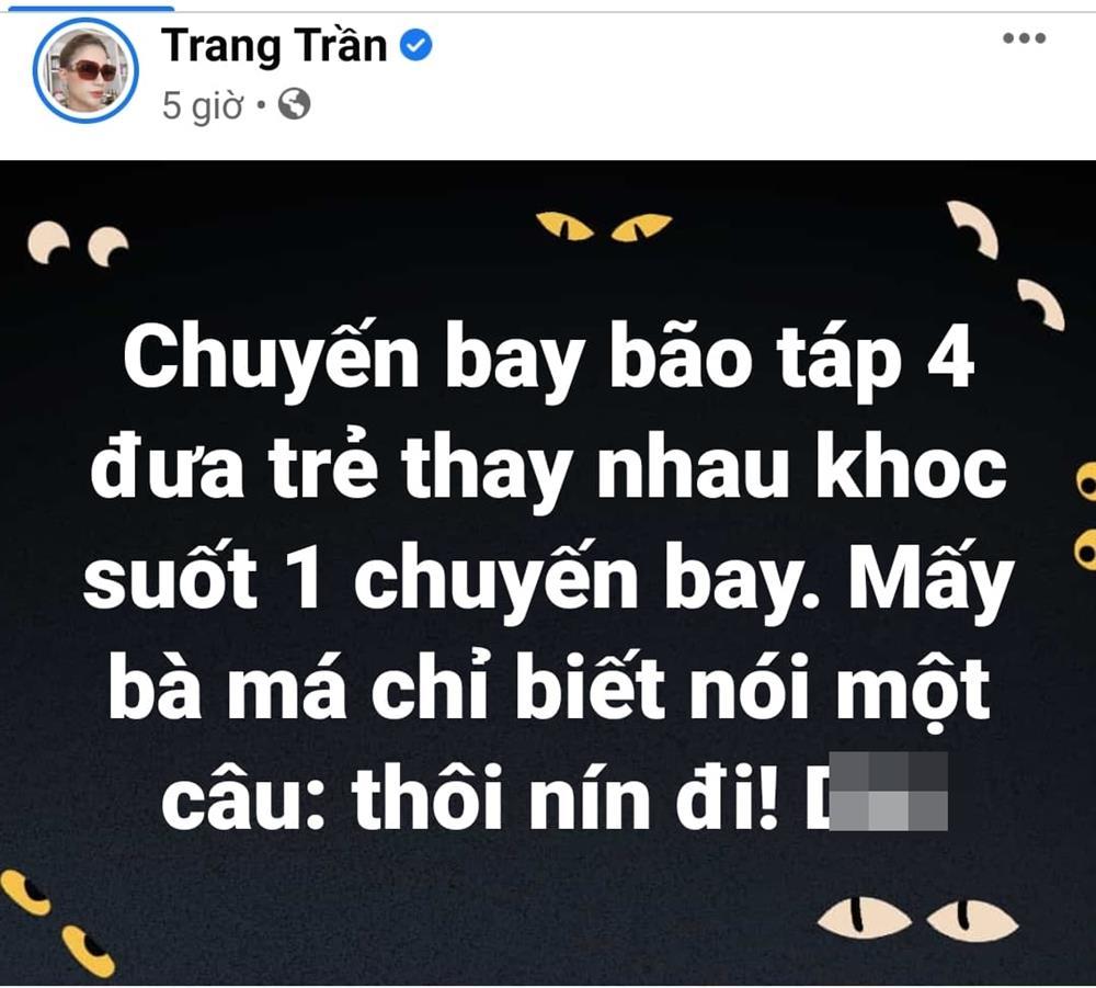 Trang Trần nổi điên khi chứng kiến mẹ tát con trên máy bay-2