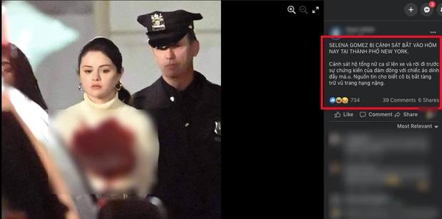 Facebook rầm rộ hình ảnh Selena Gomez bị bắt với trang phục đầy máu-1