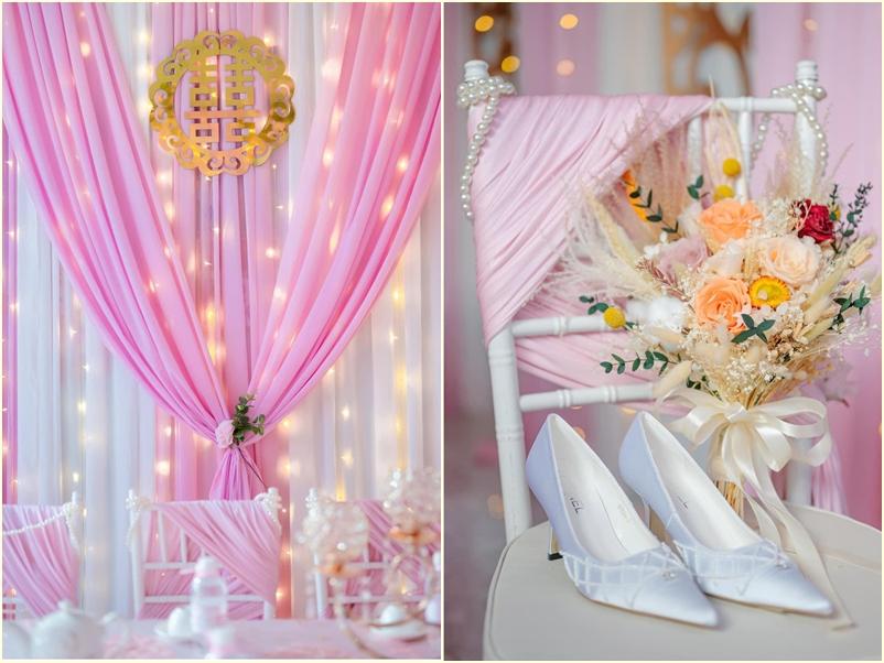 Cô dâu An Giang trang trí tiệc cưới ngập tràn sắc hồng mèo Hello Kitty-8