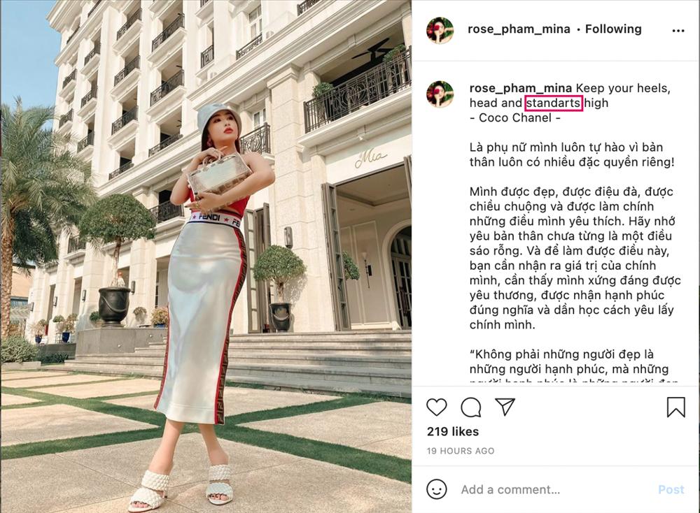 Vợ Minh Nhựa ôm túi xách tiền tỷ, mỗi tội trích lời Coco Chanel sai chính tả tè le-1