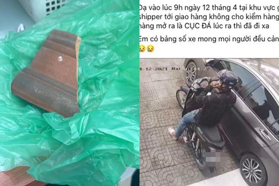 Thanh niên giả shipper không cho khách check hàng, giao cục đá phải trả 500k