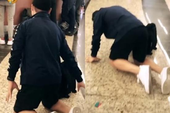 Lan truyền hình ảnh Quang Hải bị bắt quỳ gối giữa sân bay