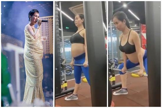 Bầu 6 tháng, Võ Hạ Trâm vẫn đi hát, tập gym và ăn chay trường