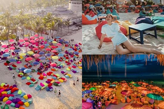 Choáng ngợp trước thiên đường 7 sắc cầu vồng như Bali trên bãi biển Đà Nẵng